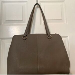 Coach Stanton Carryall Leather Purse- Taupe